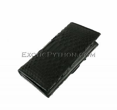 Python purse classic black matt WA-72
